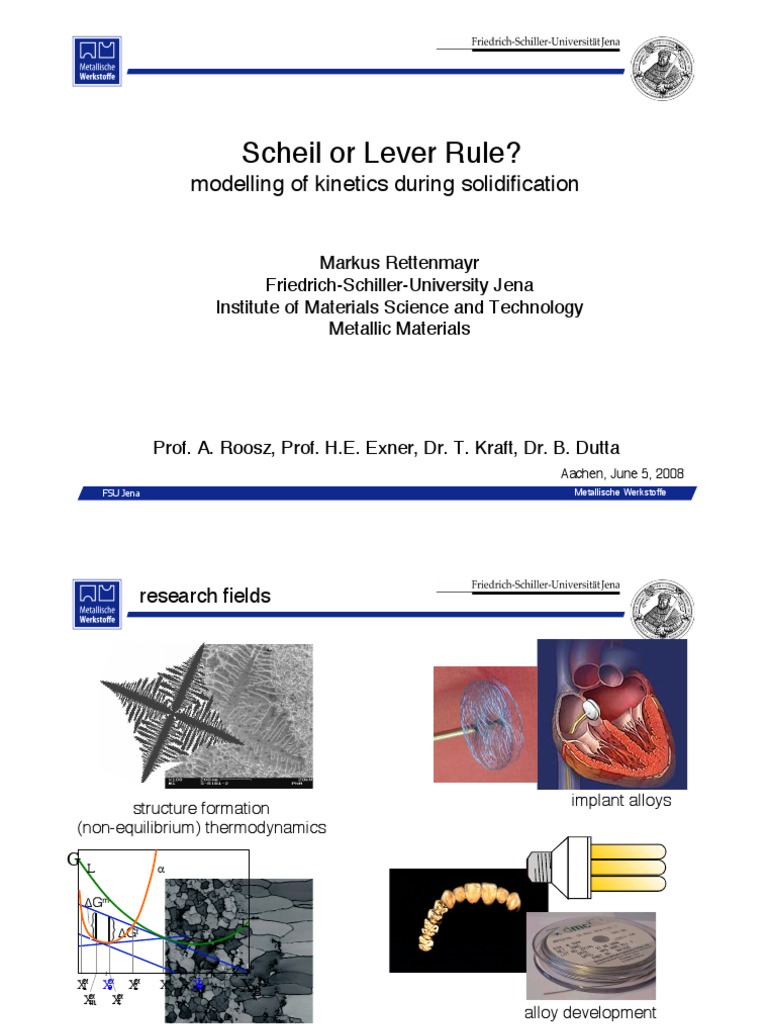 Scheil vs. Lever Rule in Alloys | PDF | Diffusion | Freezing