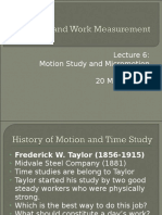 IE Lecture 6 Motion Study and Micromotion Study