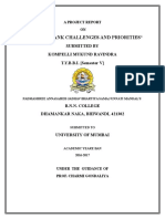 "Study of Bank Challenges and Priorities: " Submitted by Kompelli Mukund Ravindra T.Y.B.B.I. (Semester V)