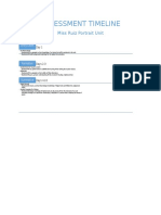 Assessment Timeline: Miss Ruiz Portrait Unit