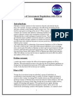 Relationship of Government Regulations With FDI in Pakistan