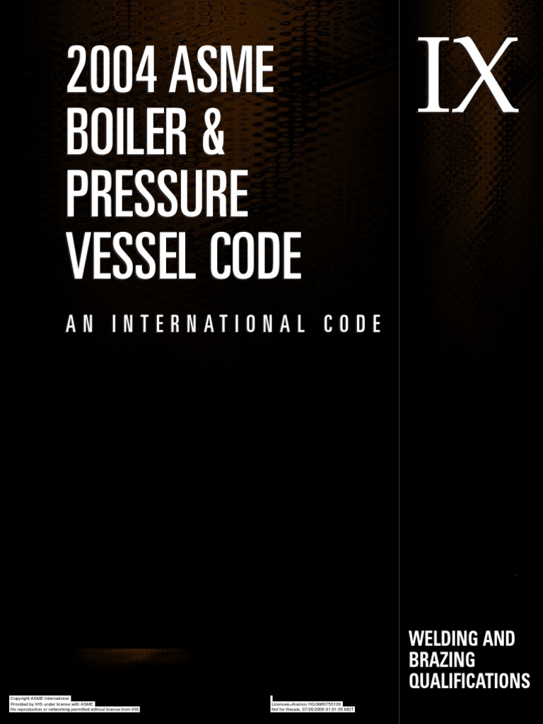 Asme Sec Ix Intro | PDF | Engineering | Mechanical Engineering