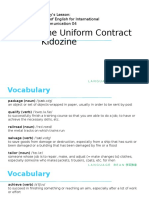 The Uniform Contract Kidozine: Today's Lesson: Test of English For International Communication 04