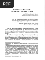 Filosofia e Literatura - o Paradigma Bonaventuriano
