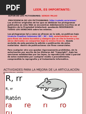 Actividades Mejora Fonema Rr Multiple Creative Commons Ley De Libertad De Expresion