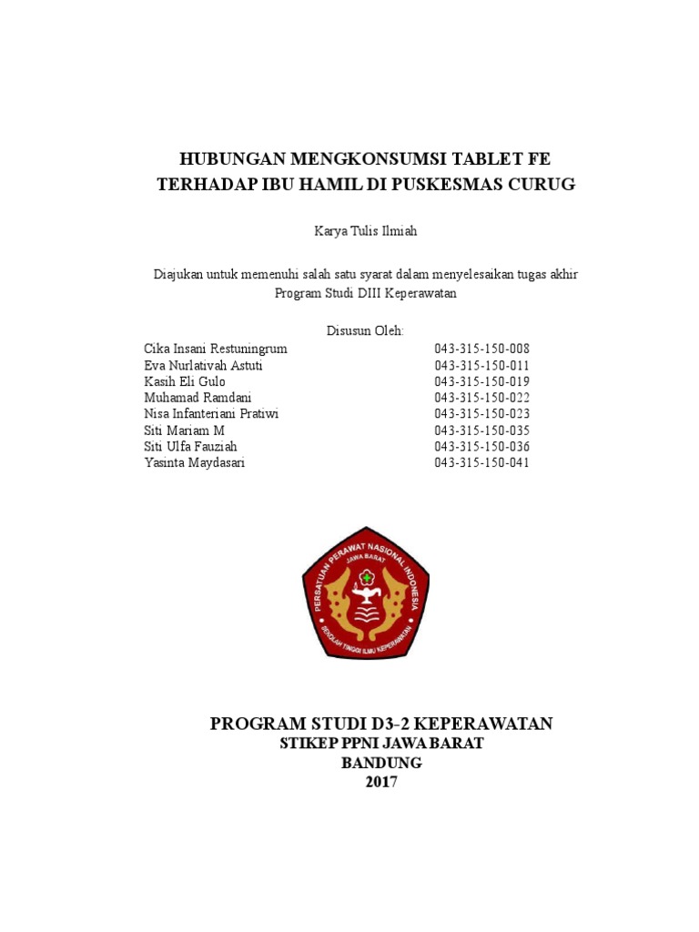 Hubungan Mengkonsumsi Tablet Fe