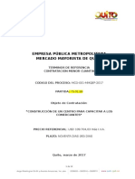 Terminos de Referencia Construcción de Un Centro para Capacitar A Los Comerciantes