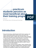 What Do Practicum Students Perceive As Most Beneficial About Their Training Program?