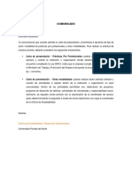 Comunicado Carta Presentación