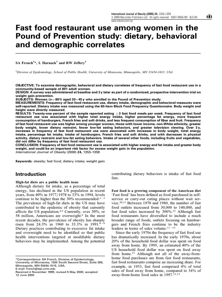 Journal Article Sample 3 Obesity Food Energy
