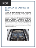 La Bolsa de Valores de Lima