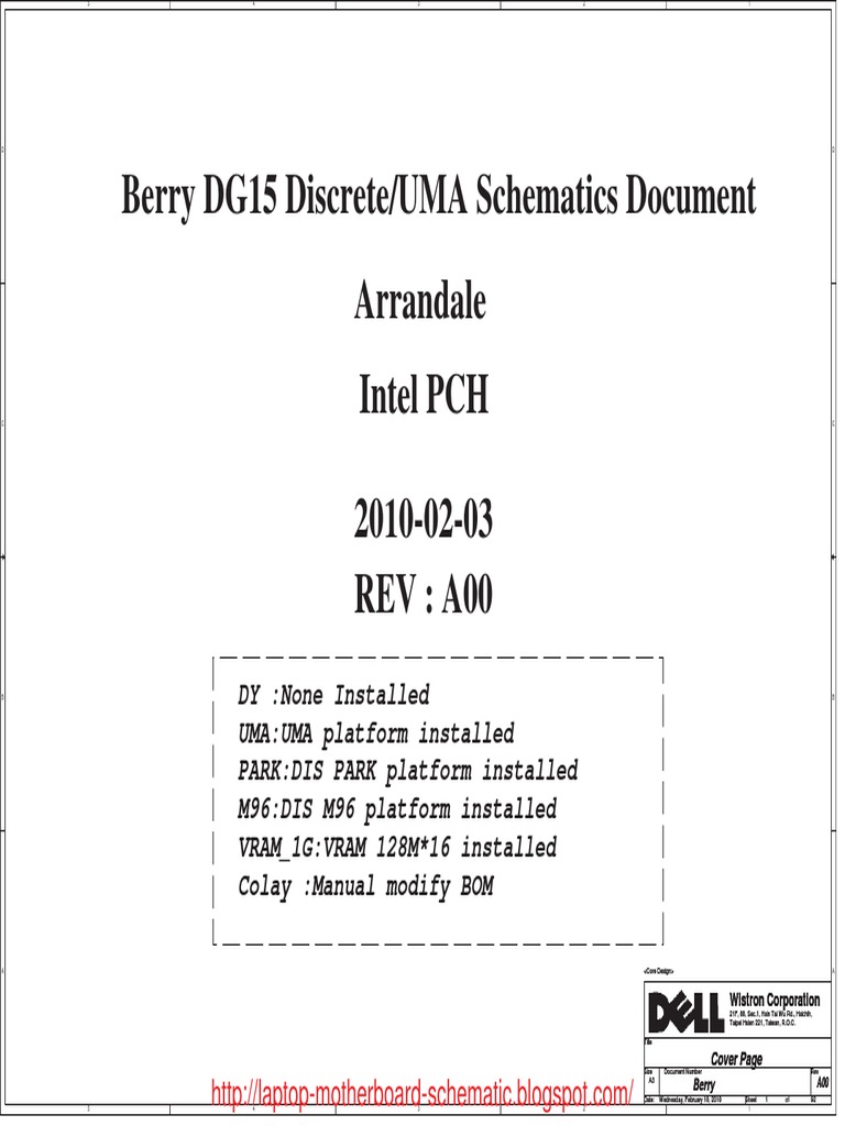 Dell Inspiron N5010 (Wistron Berry DG15 Discrete UMA) Laptop.