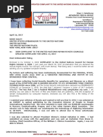 2.0 LETTER TO NIKKI HALEY, US AMBASSADOR TO THE UNITED NATIONS re UPDATED COMPLAINT TO UN HUMAN RIGHTS COUNCEL April 15, 2017 WITH EXHIBITS.pdf