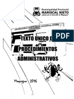 Texto Unico de Procedimientos Administrativos 2016