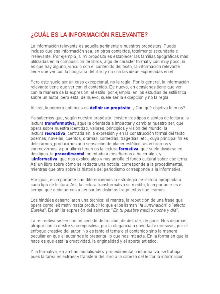 Como Extraer Informacion en Un Texto | PDF | Hemisferio cerebral ...