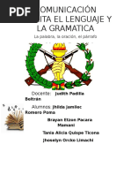 Comunicación Escrita El Lenguaje y La Gramatica