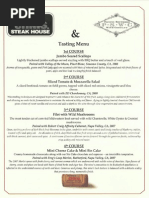 Ruths Chris - July Ponte Vedra Dinner Menu