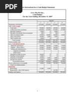 Download Basic Instructions for a Cash Budget Statement by Mary SN3454266 doc pdf