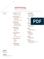 AutoCAD Training Curriculum Overview
