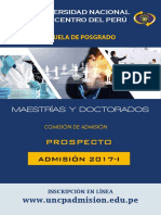 Prospecto de Admisión 2017-I de la UNCP