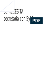 Se Necesita Secretaria Con 5yhh