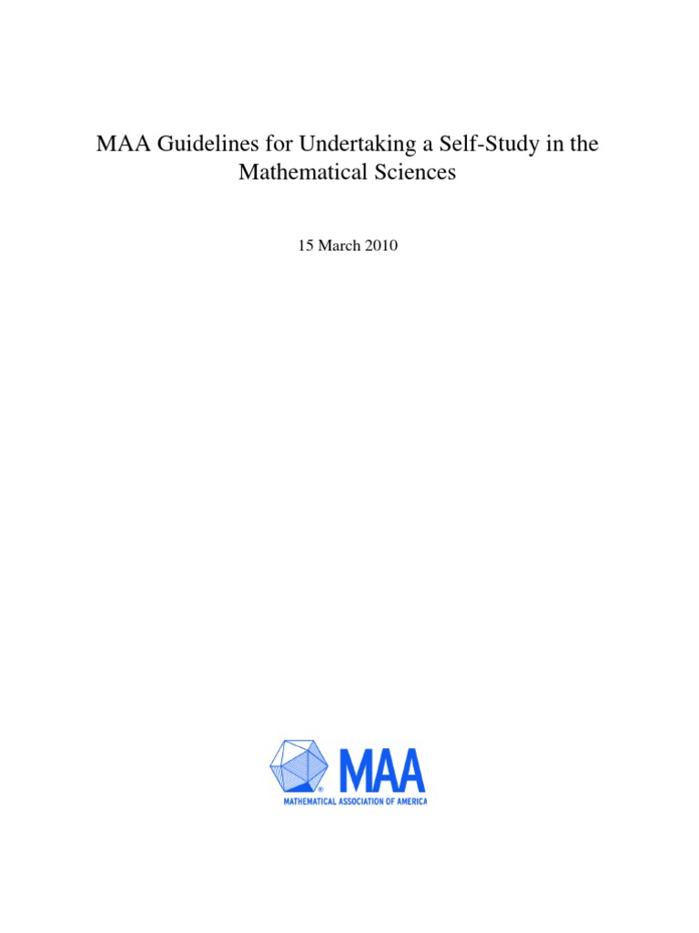 MAA SelfStudyManual | PDF