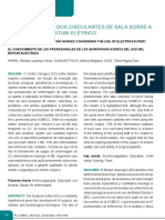 Conhecimento sobre o bisturi elétrico entre enfermeiros de centro cirúrgico