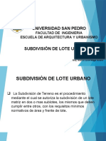 Subdivisión de Lote Urbano