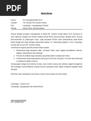 Contoh Nota Dinasdoc