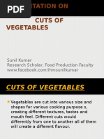 Basic Vegetable Cutting Techniques | PDF | Knife | Vegetables