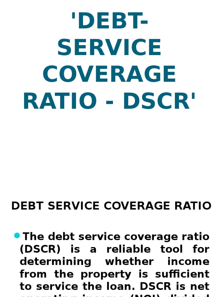 DSCR | Download Free PDF | Debt | Credit