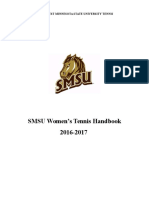 smsu womens tennis handbook 2016-2017
