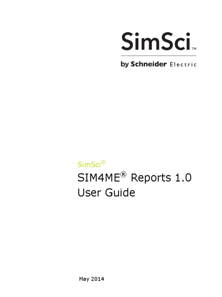 Sim4Me Reports 1.0 User Guide: Simsci | PDF | Computers