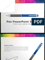 Pen Powerpoint Shape: Enter Your Subtitle Here
