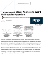 10 Absolutely Clever Answers To Weird IIM Interview Questions