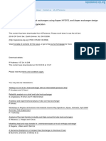 Design and Simulation of Heat Exchangers Using Aspen HYSYS, and Aspen Exchanger Design