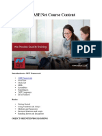 C# & ASP.net Course Content