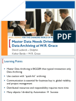 Master Data Needs Drives Data Archiving at WR Grace