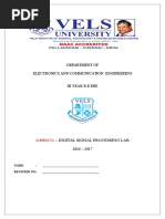 DSP Lab Record