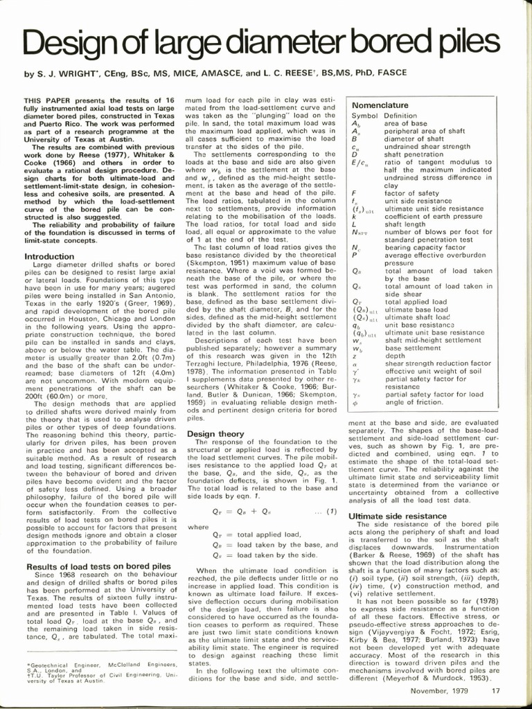 Load Testing of Bored Piles in Texas | PDF | Deep Foundation | Strength ...