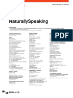 Dragon NaturallySpeaking Lista Comandi