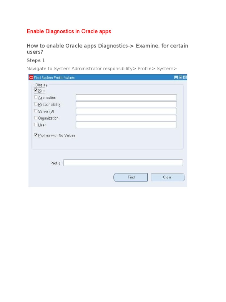 Enable Diagnostics in Oracle Apps R12 | PDF | System Software | Computing