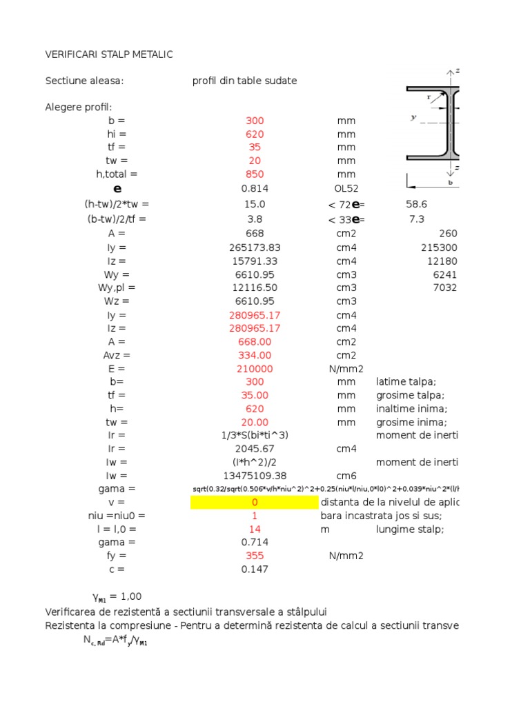 Metal Column Verification Guide | PDF