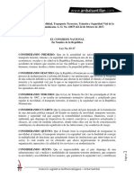 Anibal Santillan. Ley No. 63-17, de Movilidad, Transporte Terrestre, Tránsito y Seguridad Vial