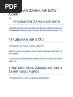 Ciri – Ciri Zaman Air Batu Akhir