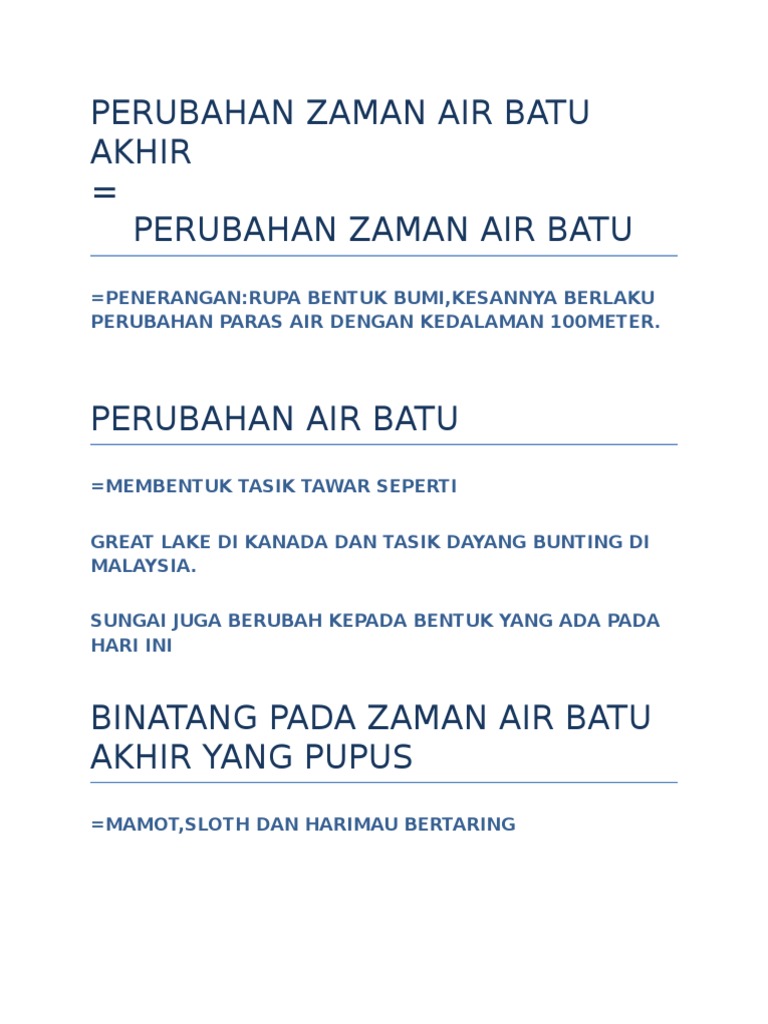 Perubahan Zaman Air Batu Akhir  PDF
