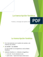 2 La Transcripción Fonética