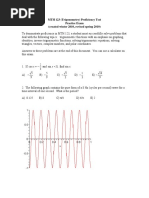 MTH 123 Proficiency Practice Exam Updated