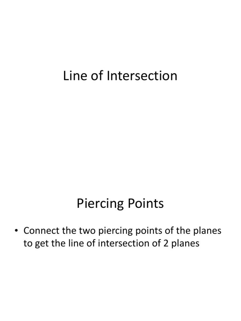 ES 1 13 - Line of Intersection PDF | PDF | Classical Geometry | Geometry
