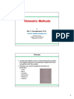 Titrimetric Titrimetric Methods Methods: Rey Y. Capangpangan, PH.D